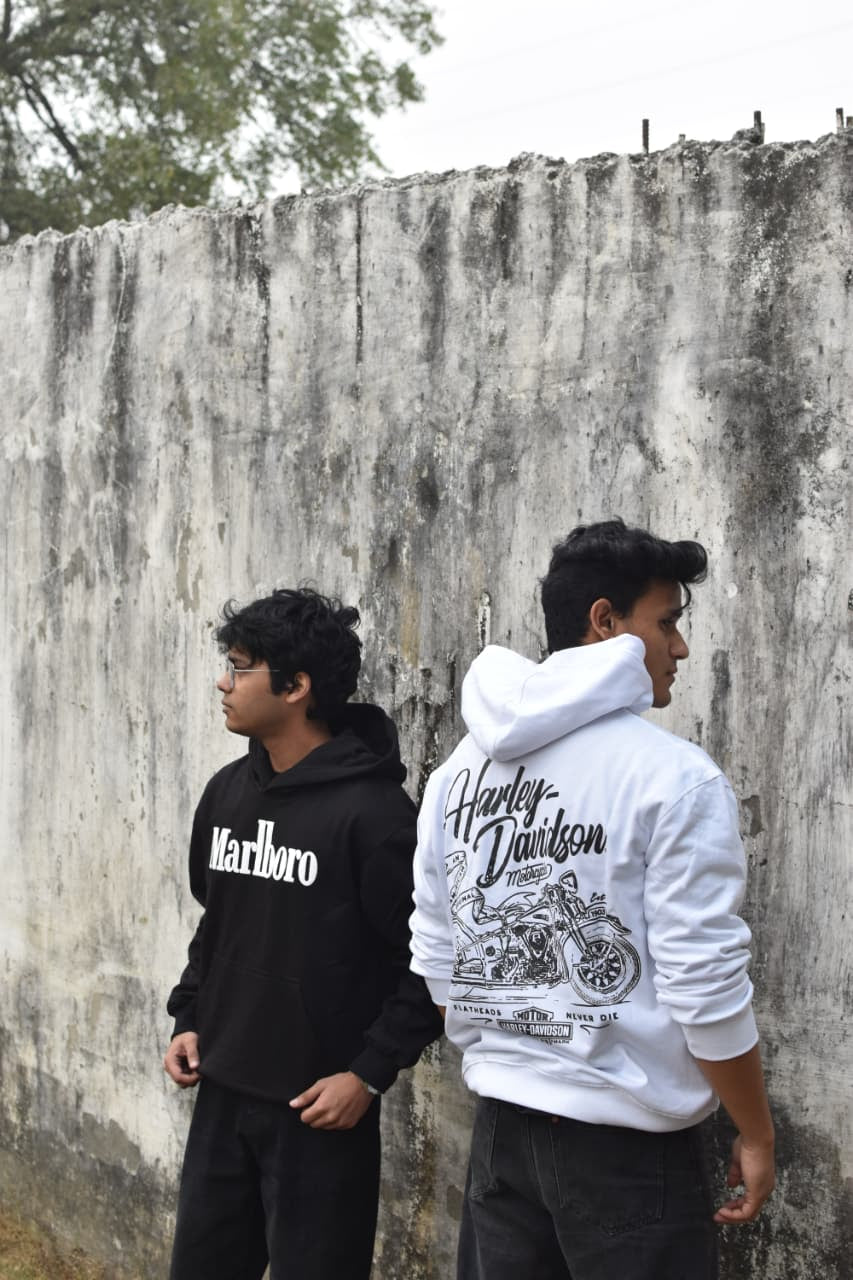 Harley Davidson White Hoodie