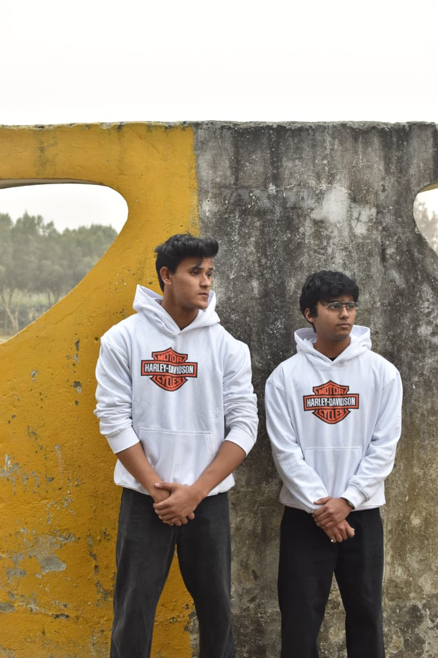 Harley Davidson White Hoodie