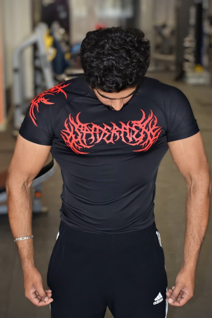Red Gothic Compression T-Shirt