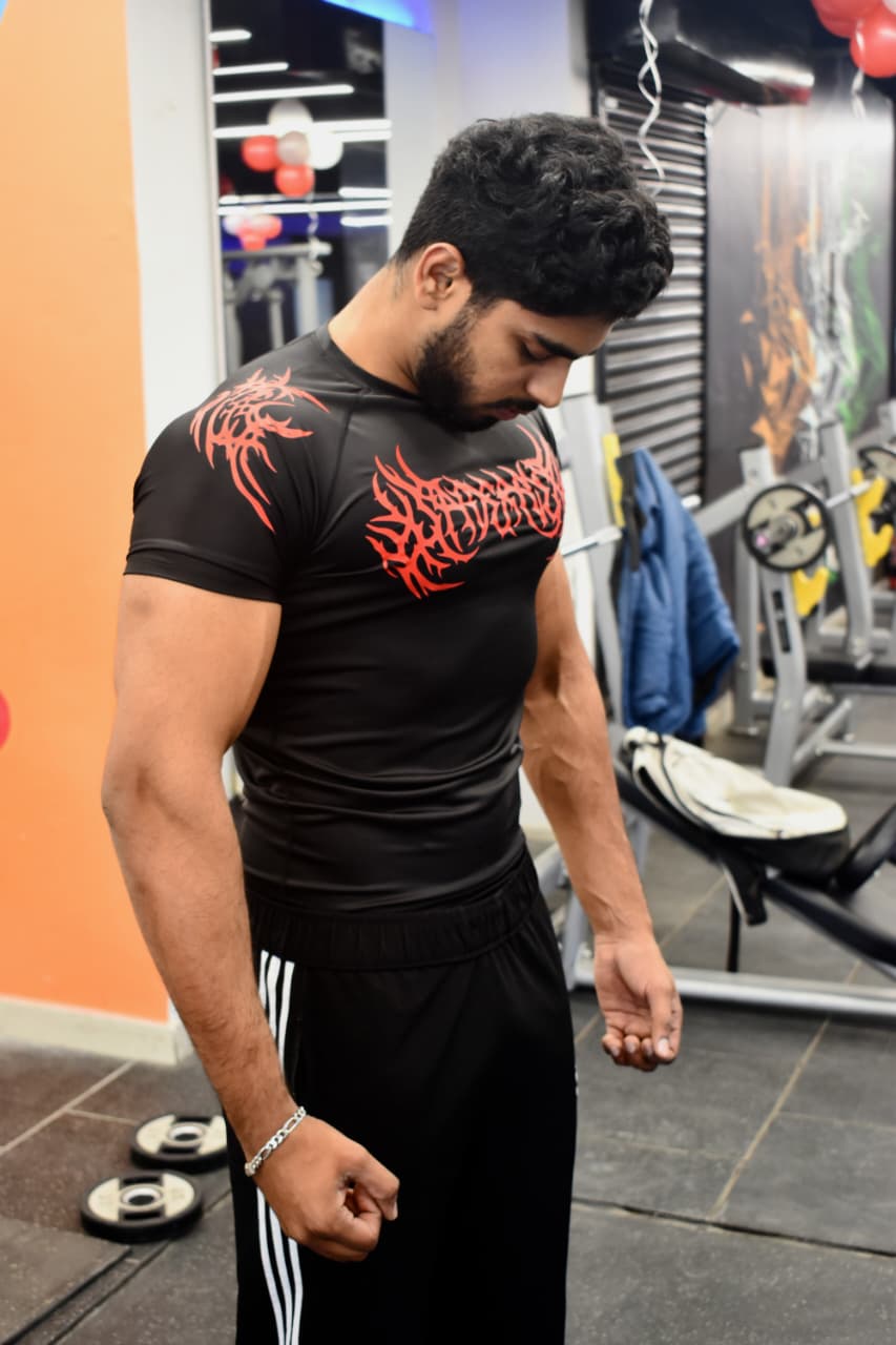 Red Gothic Compression T-Shirt