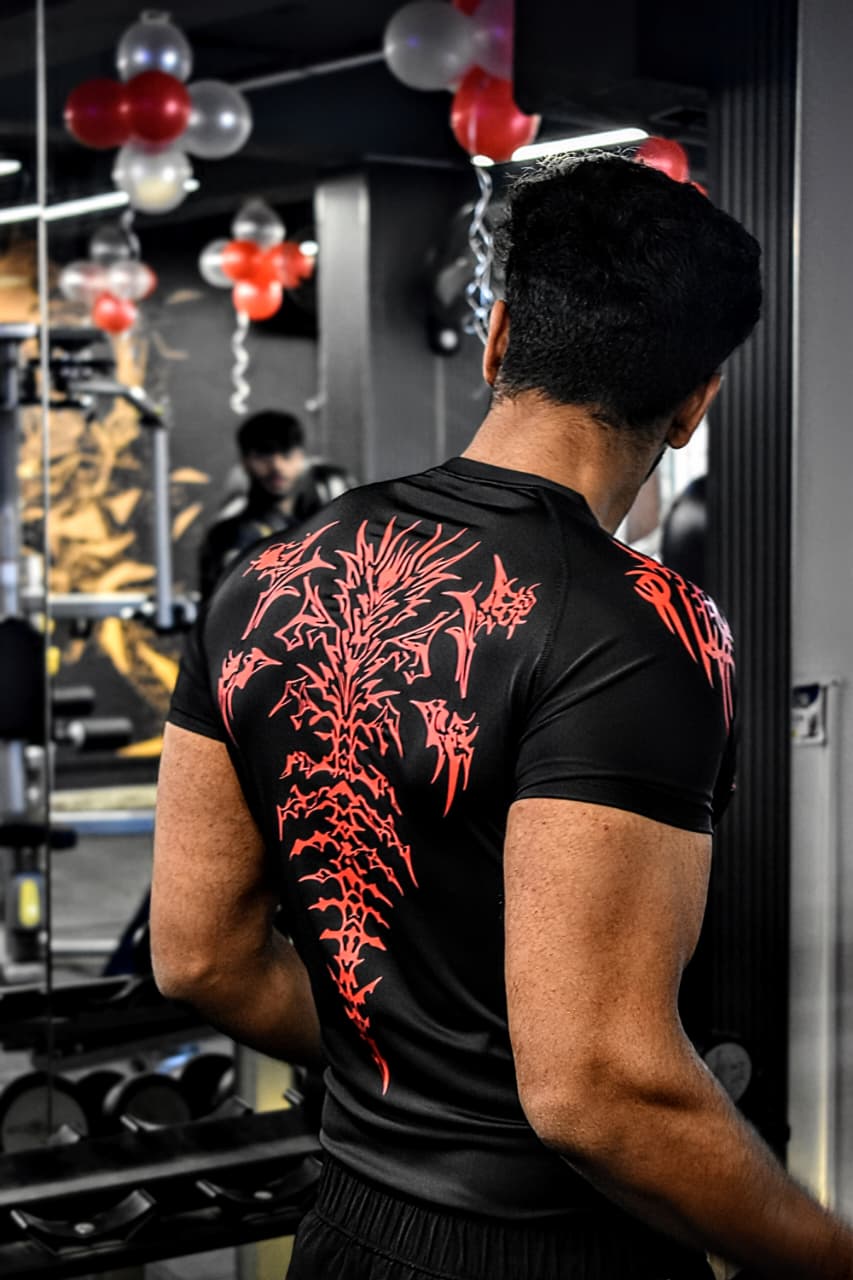 Red Gothic Compression T-Shirt