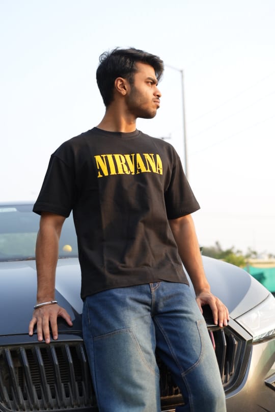 Nirvana Black Oversized T-Shirt
